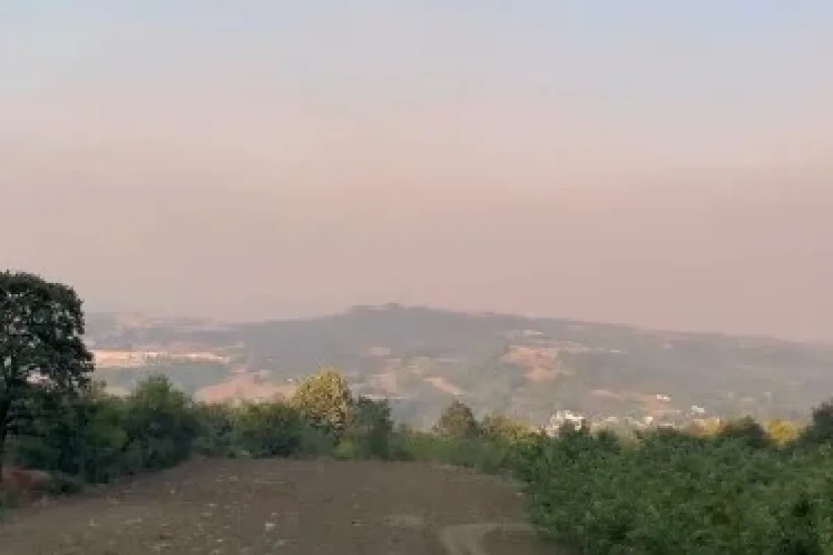 Bilecik yangınının dumanı İnegöl'e ulaştı