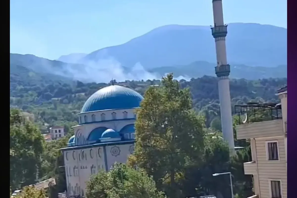 İnegöllüleri tedirgin eden görüntü! İtfaiye ekipleri müdahale ediyor