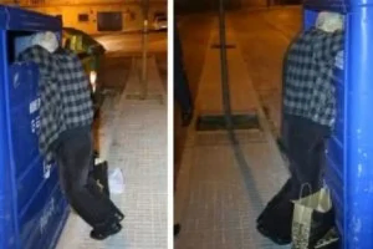 Çöp kutusuna sıkışarak öldü