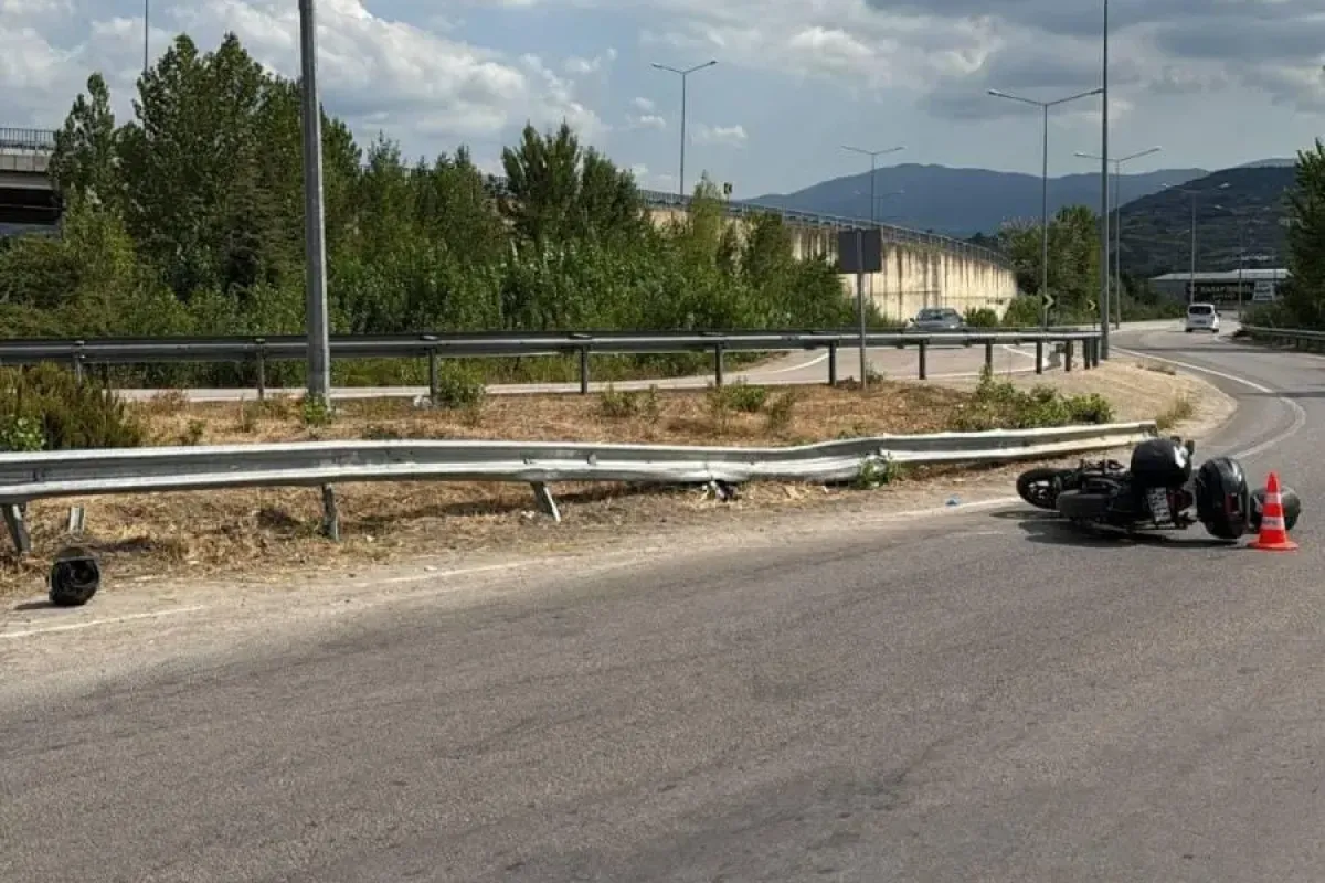 İnegöl'de motosiklet kazası 1 ölü, 1 ağır yaralı