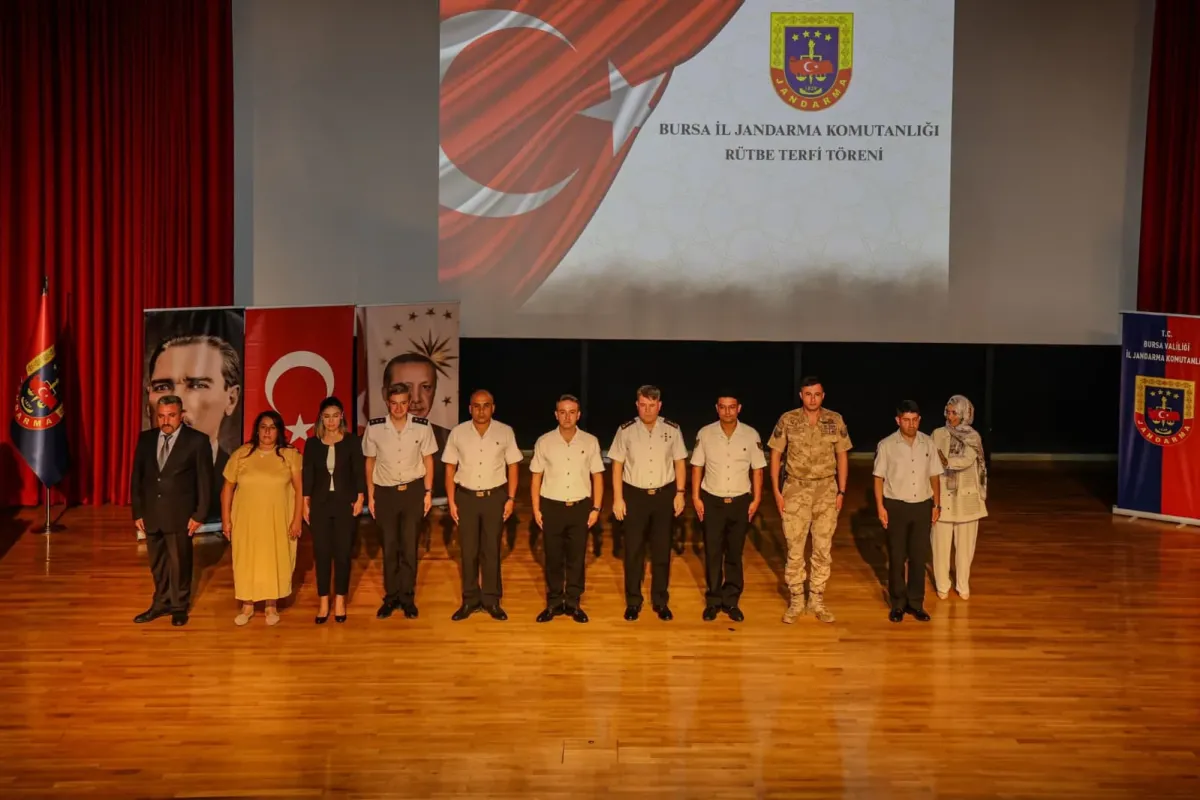 İnegöl Jandarma Komutanı Harun Nazlı Binbaşı Rütbesini Aldı
