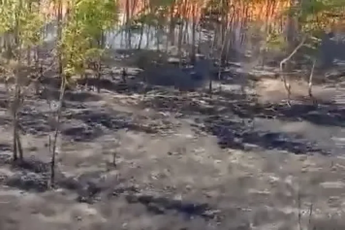 O lisenin bahçesi alevlere teslim oldu!