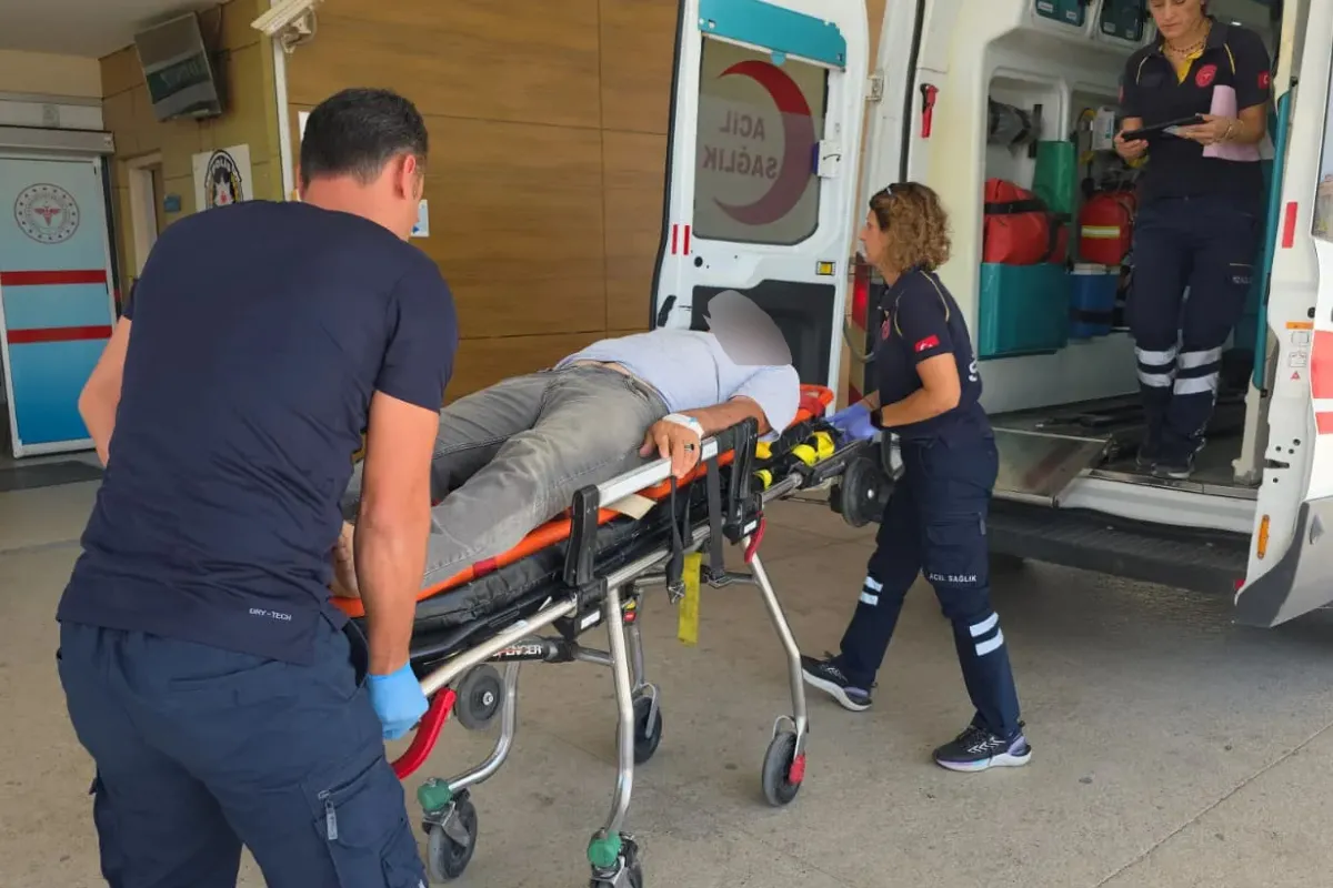 İnegöl’de korkutan kaza! Sürücü yere savruldu