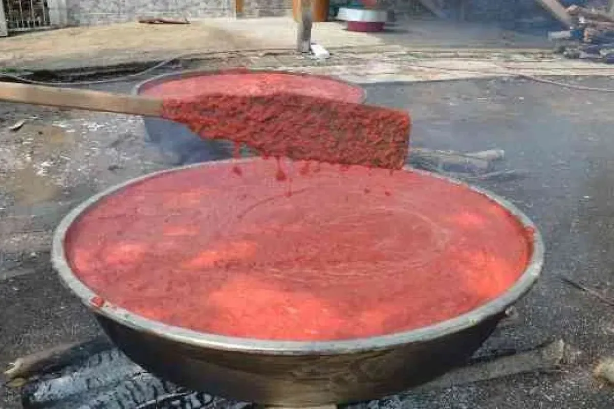 İnegöl'de salça yaparken parmaklarından oldu