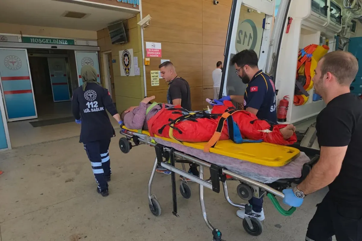 İnegöl'de feci kaza! İşçinin ayağı kırıldı