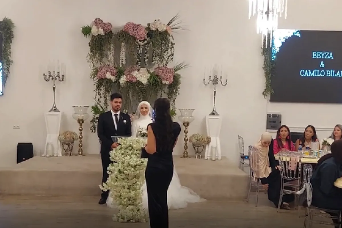 Kolombiya’dan İnegöl’e uzanan aşk: Beyza ve Camilo dünyaevine girdi