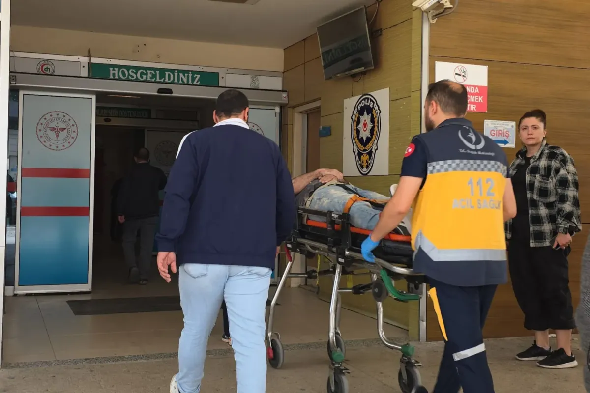 İnegöl'de feci kaza! İşçi 2 metreden düştü