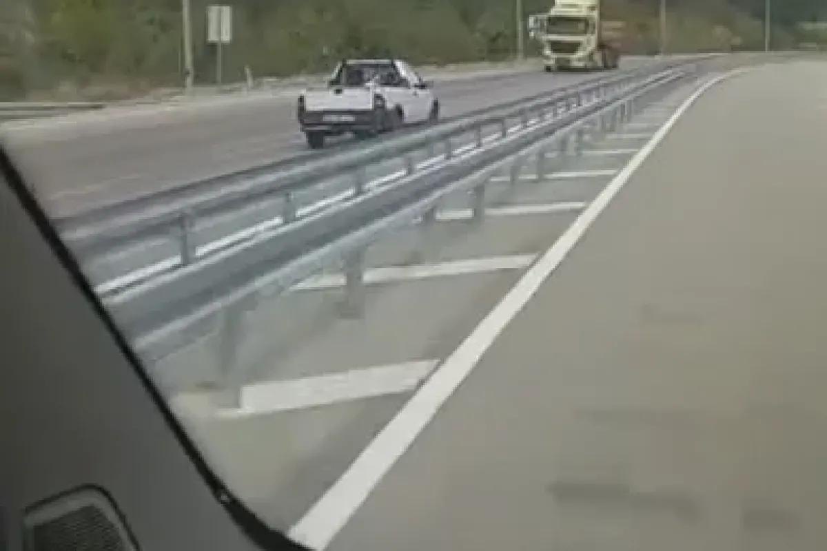 Kilometrelerce yolu ters şeritten gitti