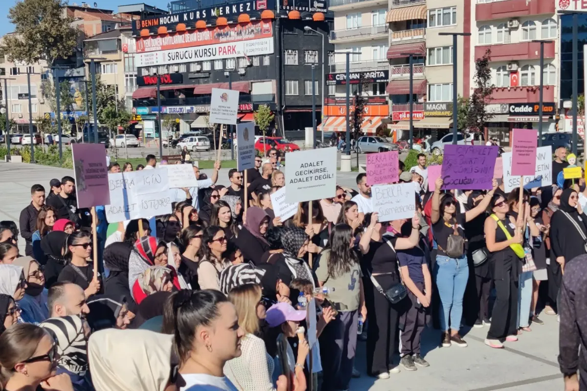 İnegöl'de yüzlerce kişi Berra için slogan atıp yürüdü