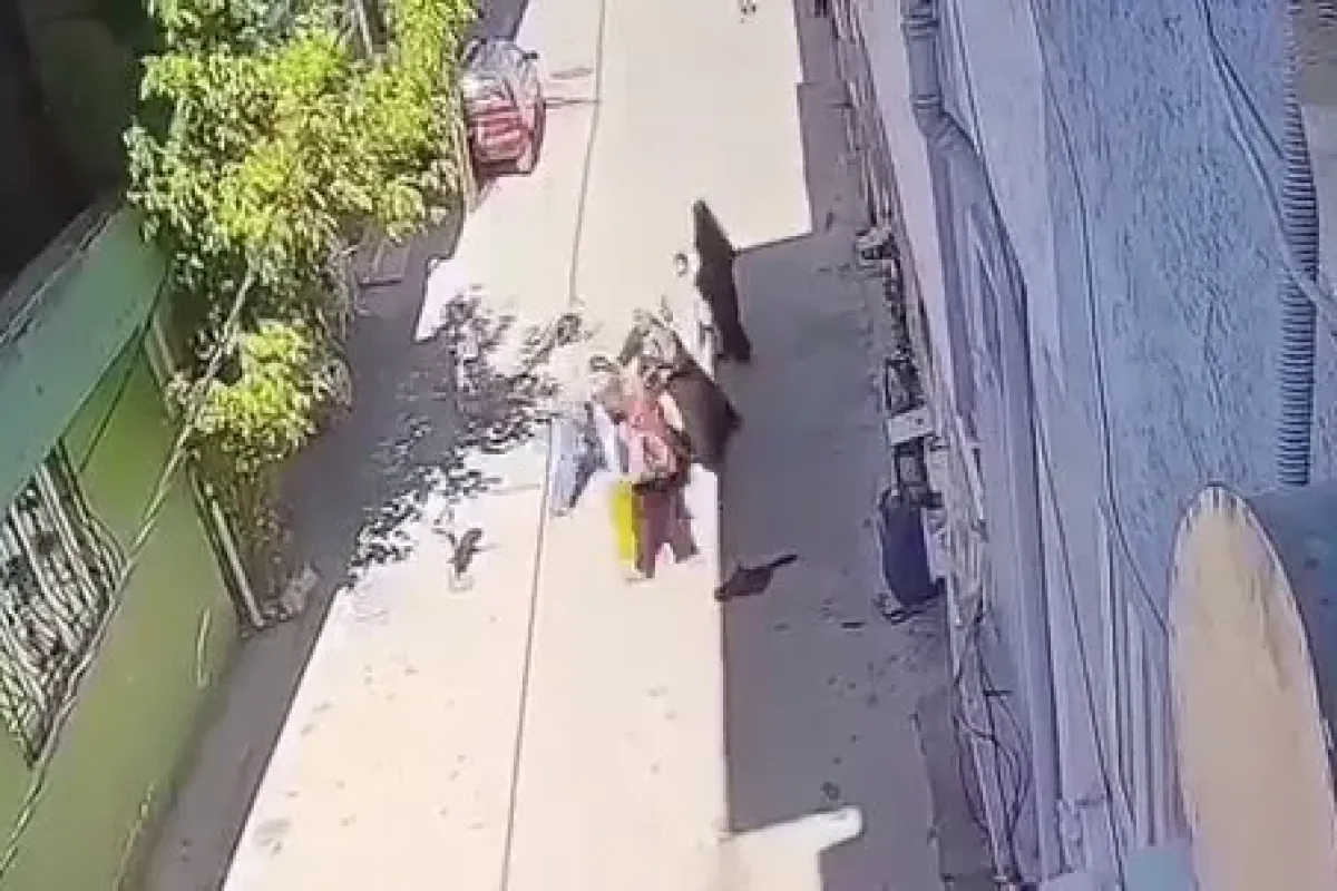 Kucağında çocukla dehşeti yaşadı!