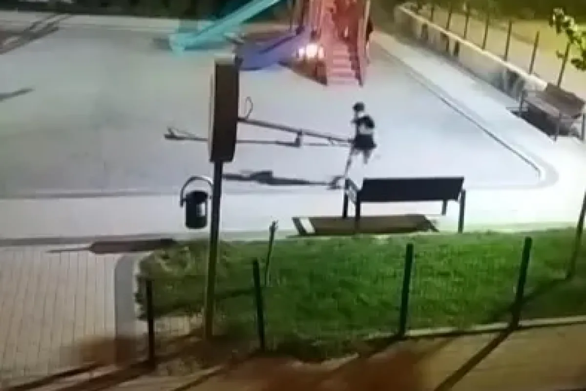 Çocuklar oyun parkını böyle yaktı!