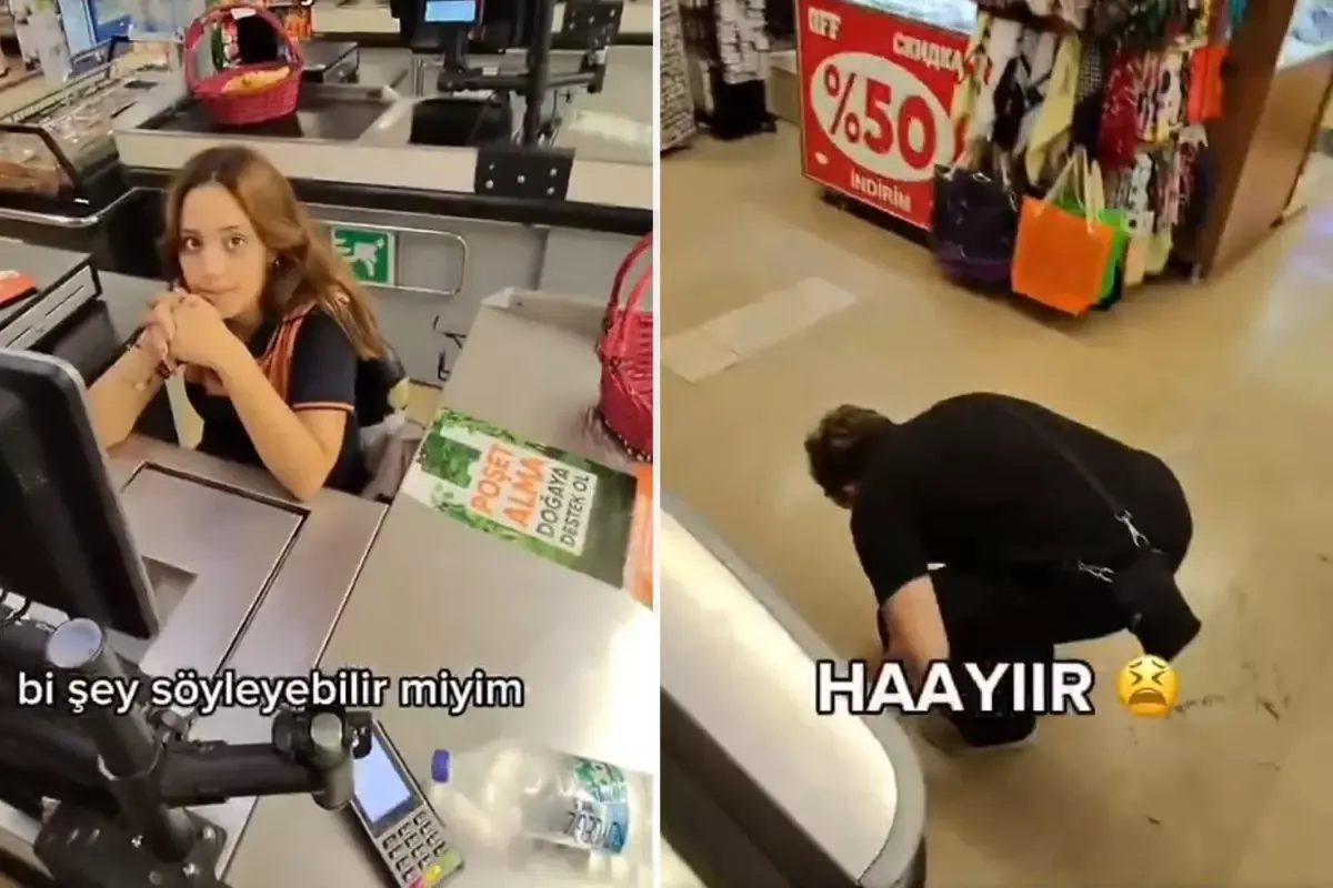 Markette kasiyere şok eden teklif!