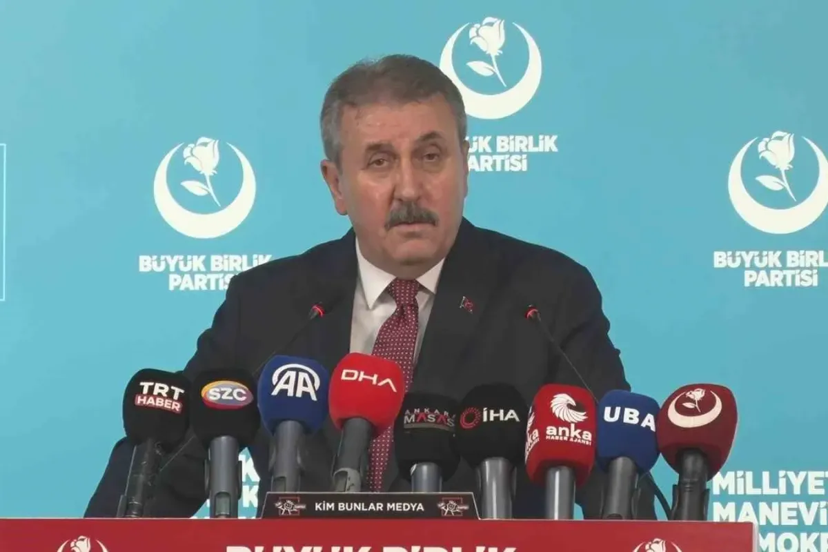 BBP Genel Başkanı Mustafa Destici, ABD'nin Barış Planı Önerisine Şüpheyle Bakıyor