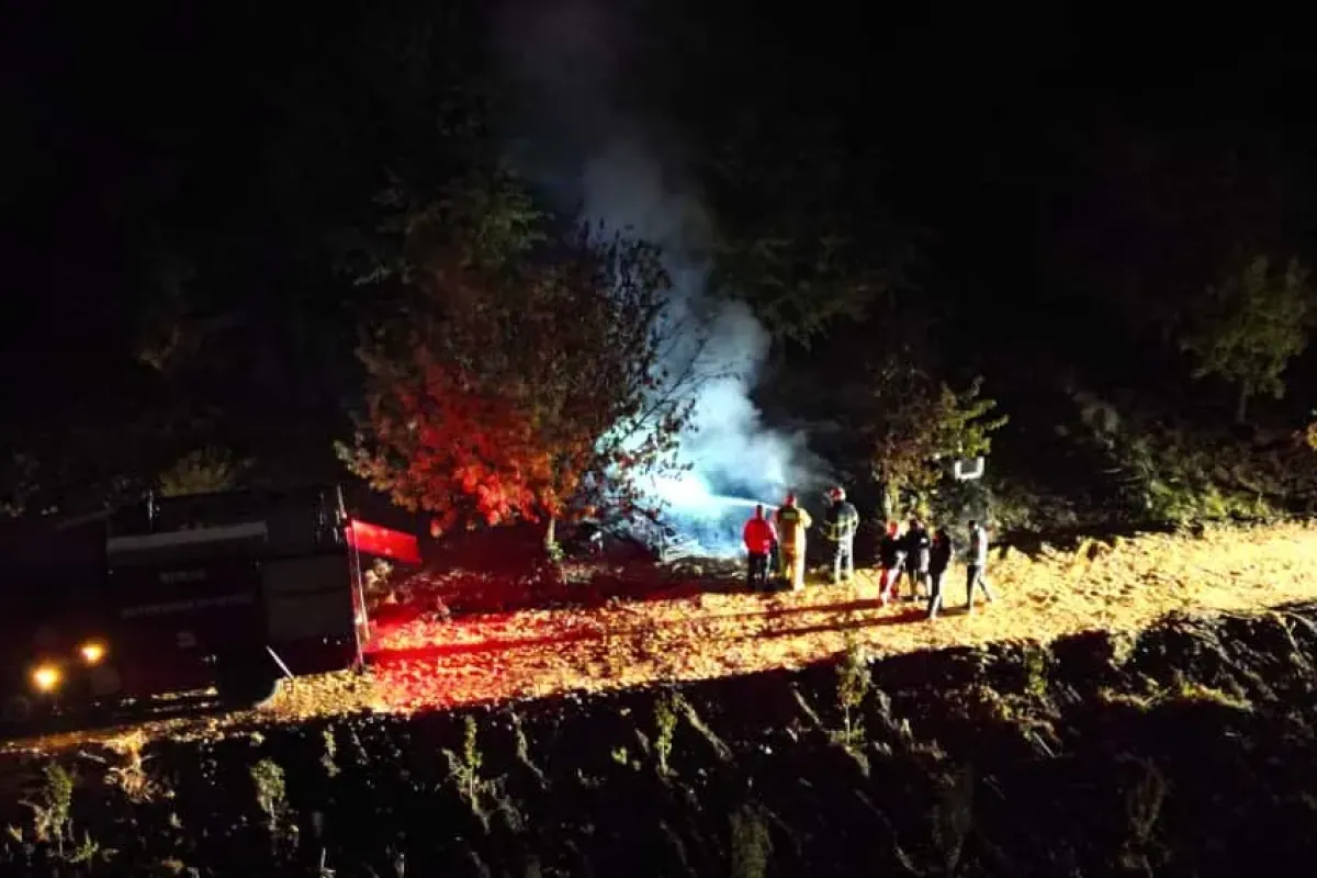 İnegöl'de gece saatlerinde korkutan yangın