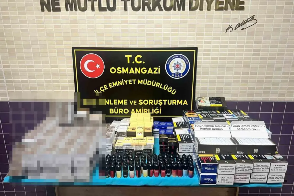Bursa’da kaçak tütün operasyonu: Binlerce kaçak ürün ele geçirildi