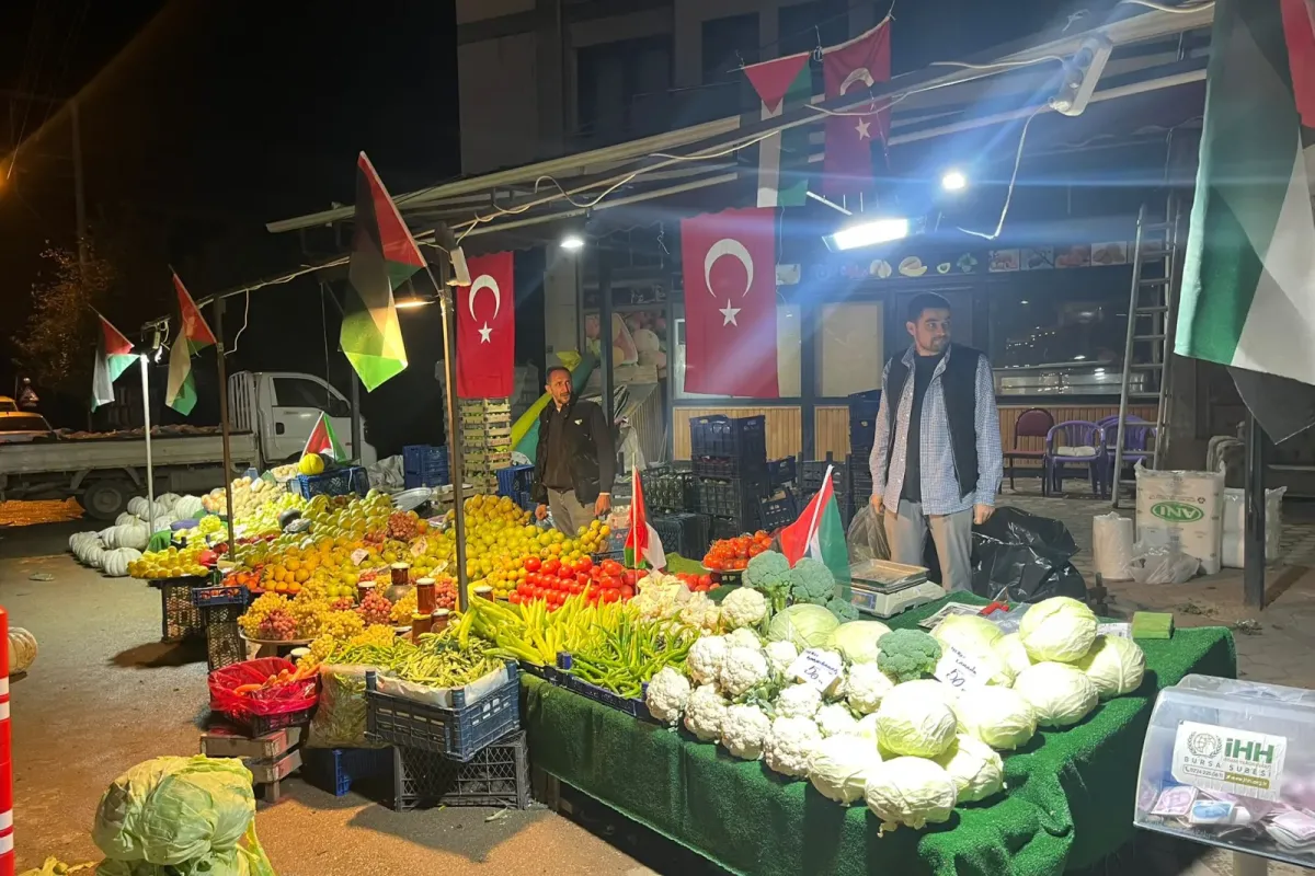 Çeltikçi Mahallesi halkından Gazze'ye anlamlı destek