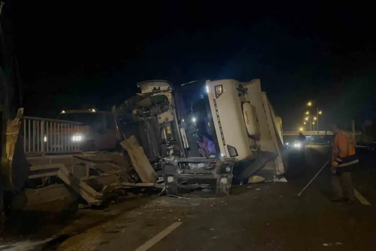 İnegöl yolunda feci kaza