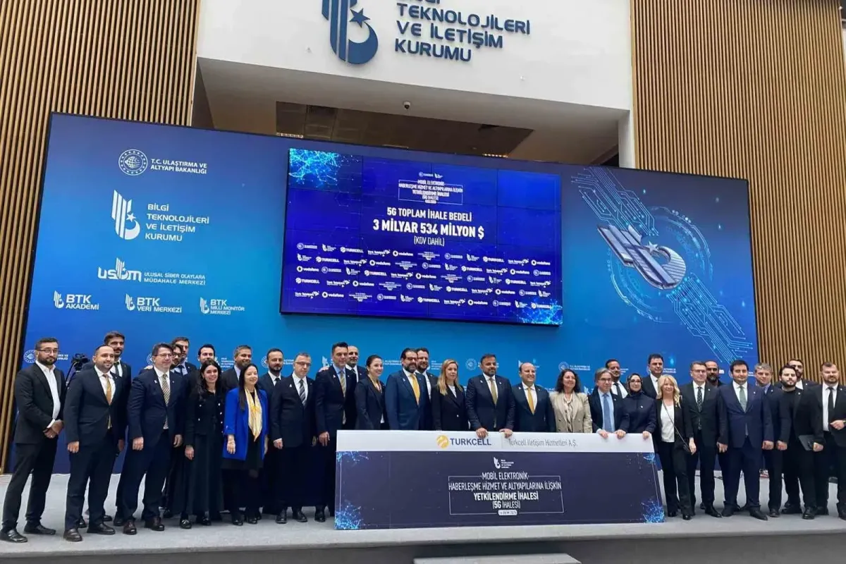 5G Yetkilendirme İhalesi Sonuçlandı: Toplam İhale Bedeli 3 Milyar 534 Milyon Dolar Oldu