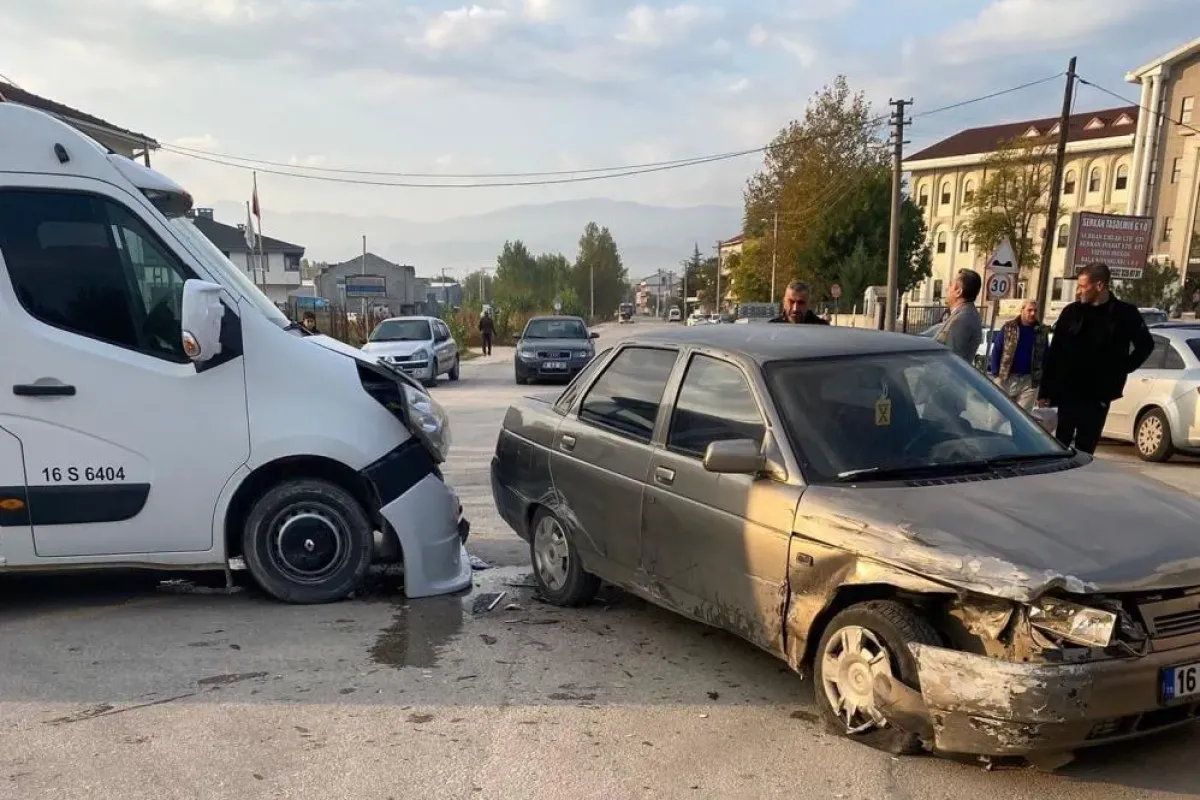 İnegöl'de korkutan kaza: 1 yaralı