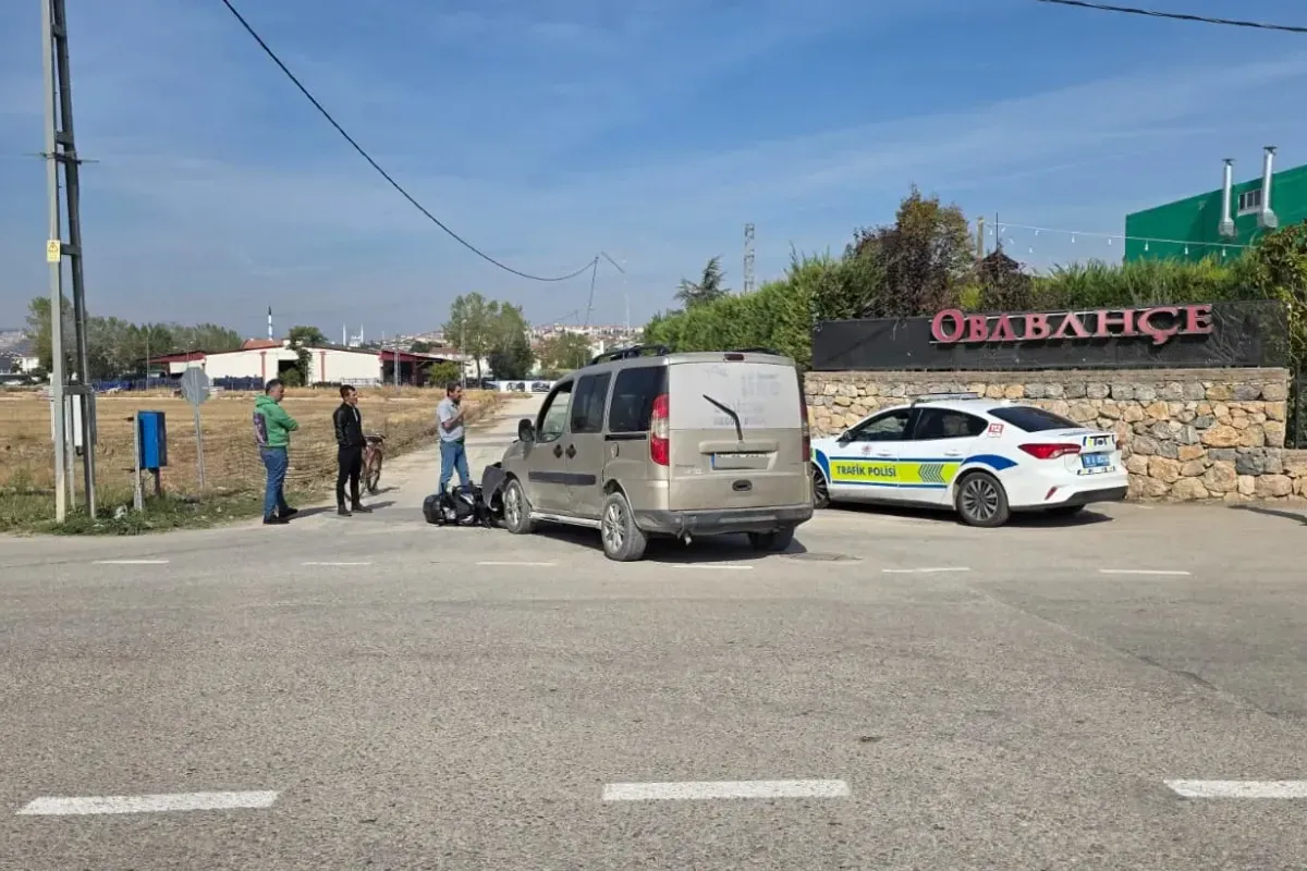 İnegöl'de korkutan kaza! 1 yaralı