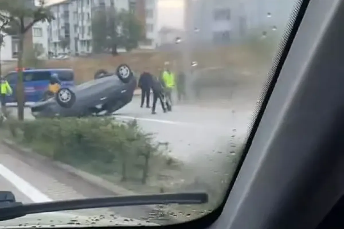 İnegöl'de feci kaza! Sürücü ölümden döndü