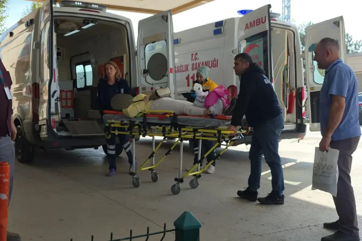 İnegöl'de yolda yürüyen kadın hastanelik oldu