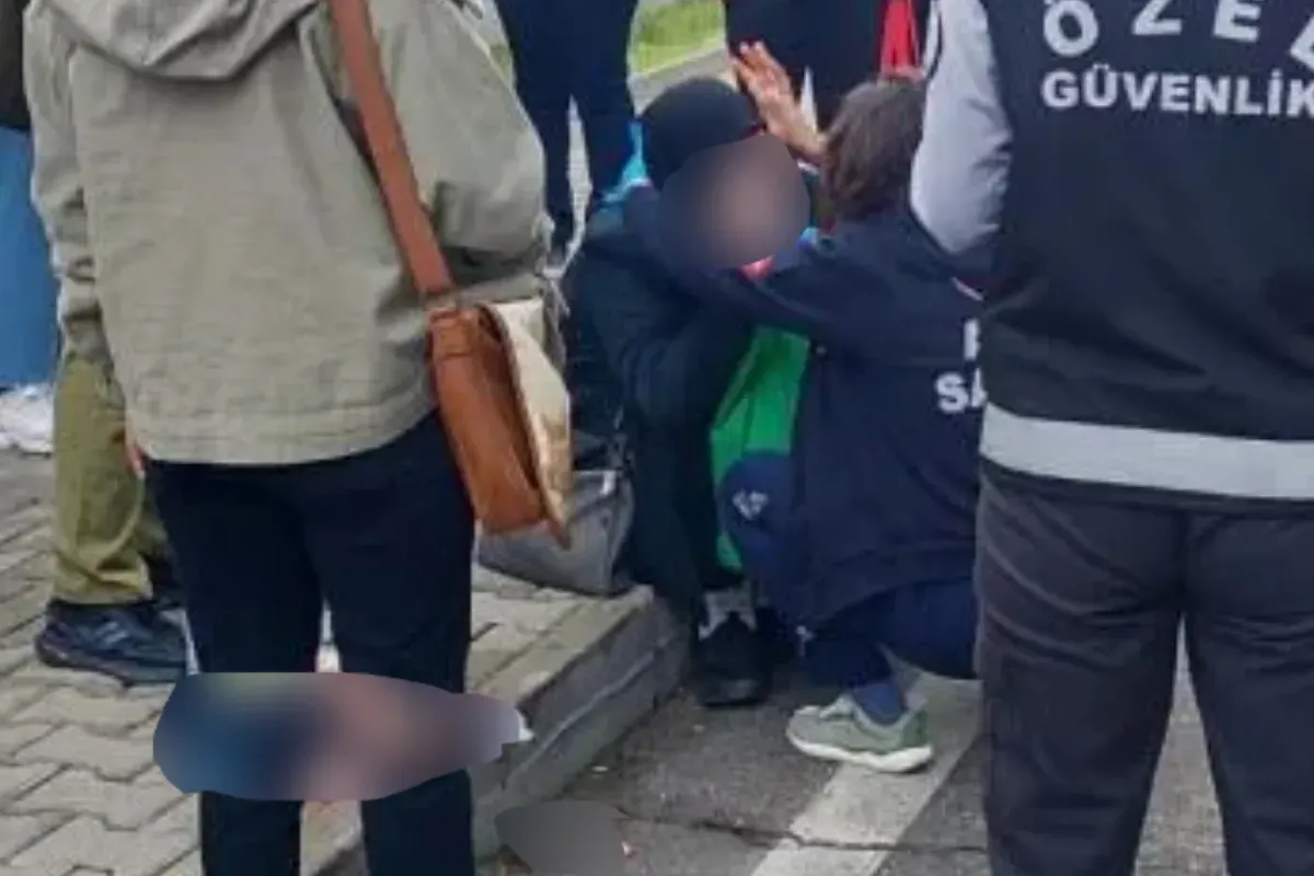Belediye otobüsü kampüste kadına çarptı