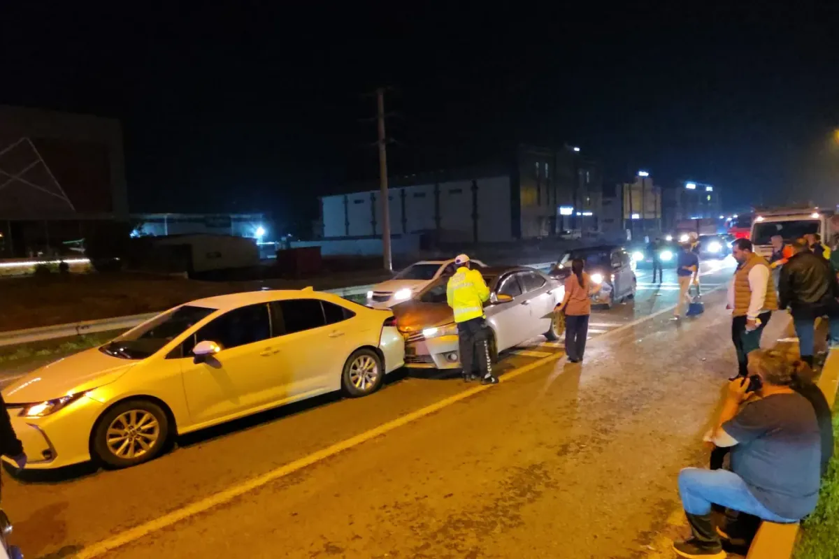 İnegöl'de Zincirleme kaza 5 yaralı