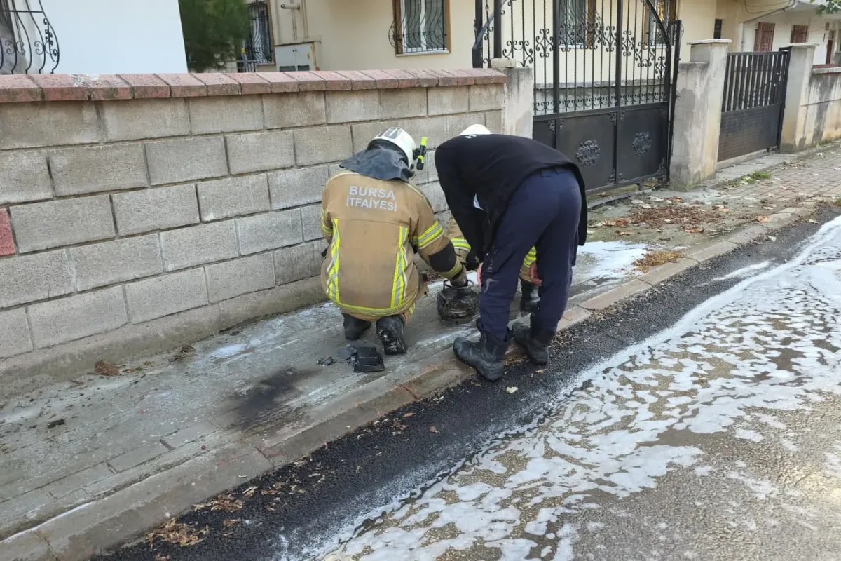 İnegöl'de ısınmak için kullanılan tüp alev aldı! Facia son anda önlendi