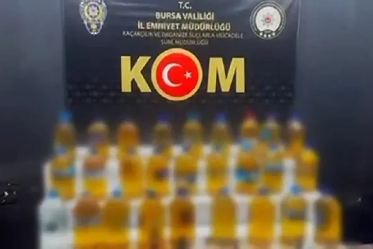 Bursa’da 227 litre sahte alkol ele geçirildi