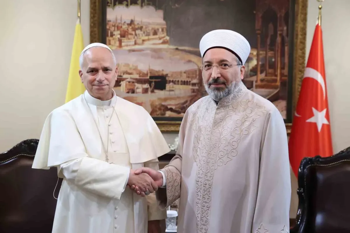 Papa 14. Leo ile Diyanet İşleri Başkanı Arpaguş Ankara’da
