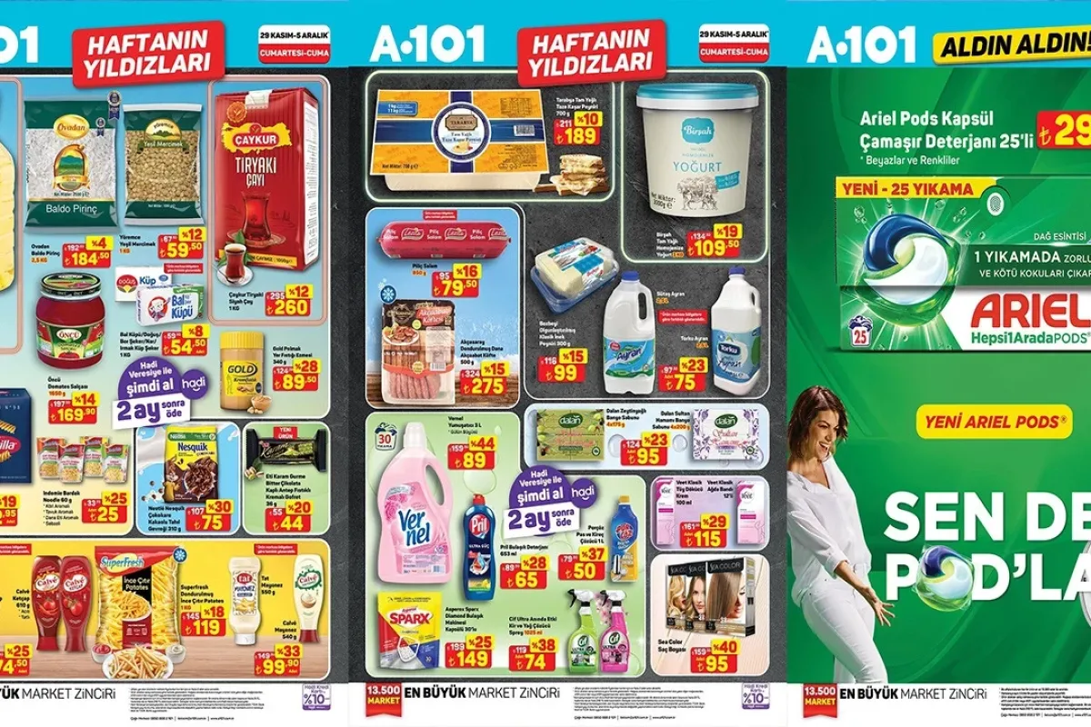 A101 29 Kasım-5 Aralık 2025 kataloğu ve haftanın yıldızları