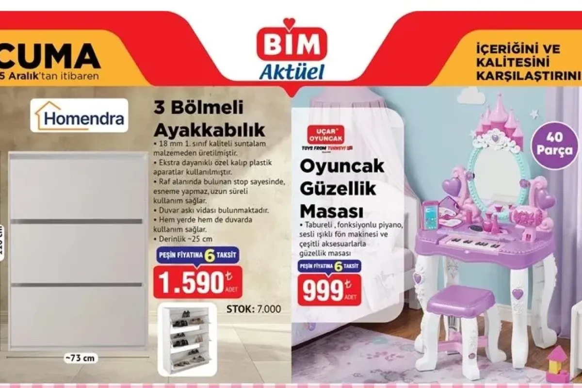 BİM 2-5 Aralık 2025 aktüel kataloğu ve ürün listesi