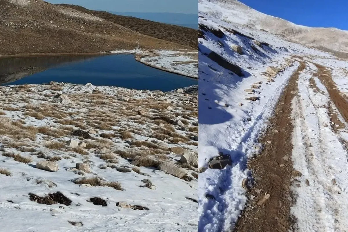 İnegöl'ün o bölgesi beyaza büründü