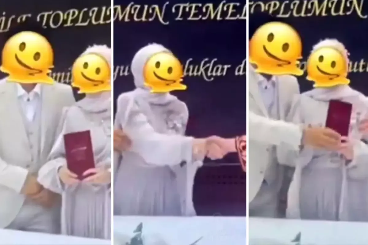 Gelinin nikahta yaptığına kimse anlam veremedi!