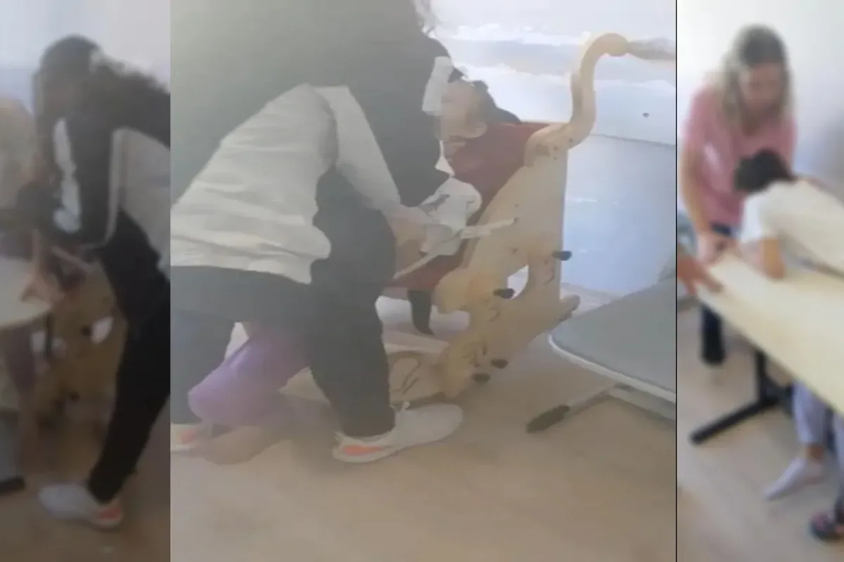 Özel eğitim okulunda kan donduran görüntüler