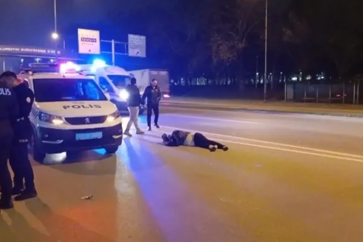 Üst geçit varken ana yoldan geçmeye çalıştı hastanelik oldu