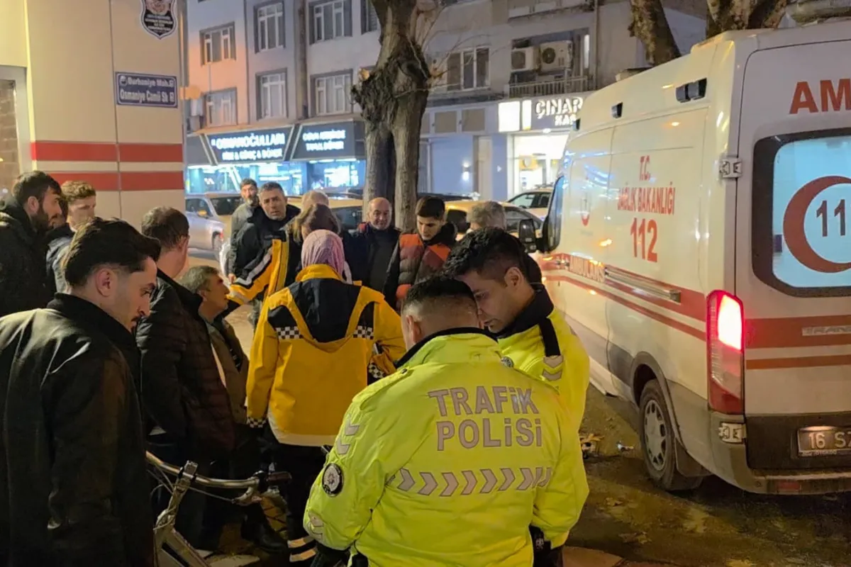 İnegöl'de akşam saatlerinde görünmez kaza!