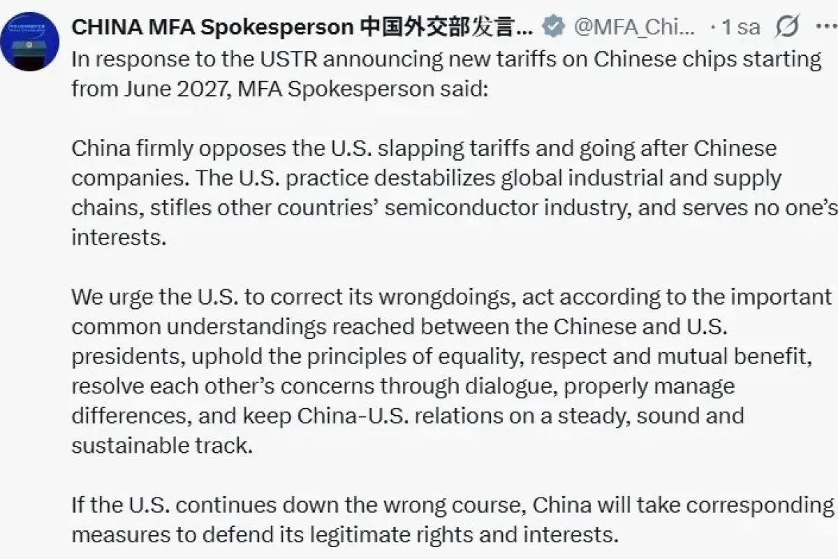 ABD, Çin’den ithal yarı iletkenlere gümrük vergisi getirecek