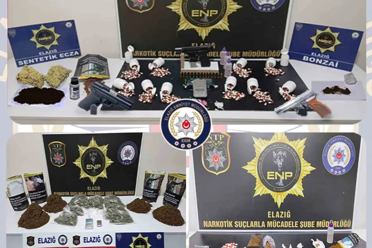 Elazığ’da uyuşturucu operasyonu: 19 tutuklama