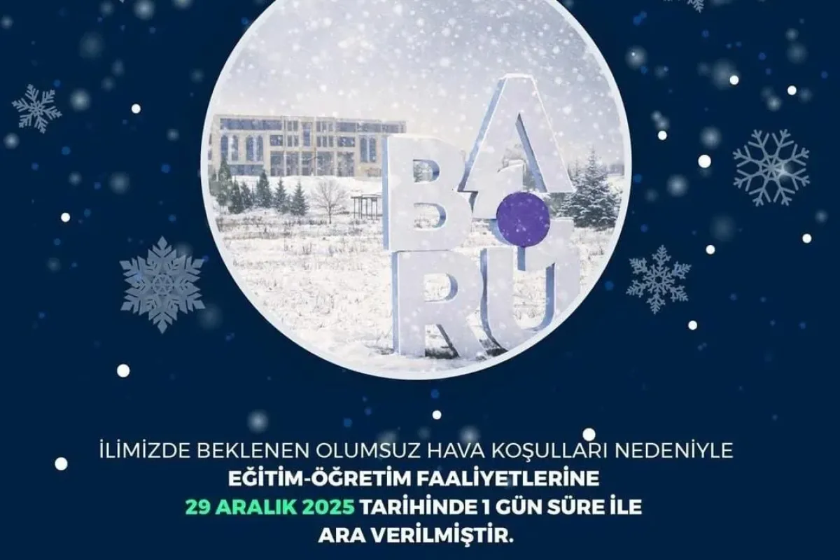 Bartın Üniversitesi’nde olumsuz hava nedeniyle eğitime ara