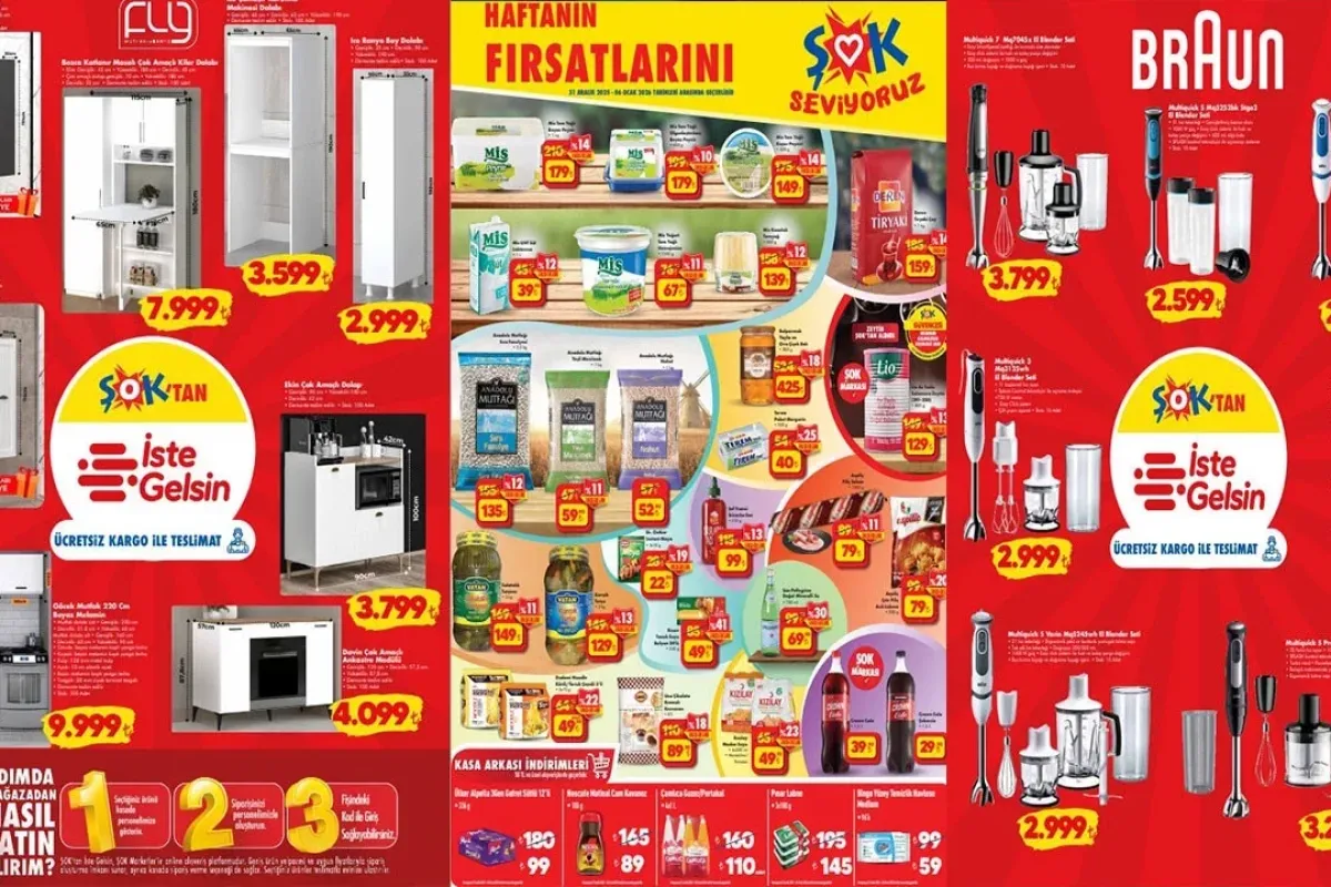 ŞOK 31 Aralık 2025 aktüel ürün kataloğu ve fiyatları