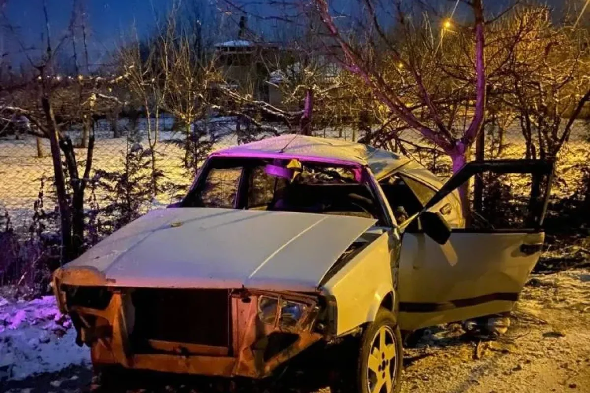 İnegöl'de otomobil tarlaya uçtu! 1 yaralı