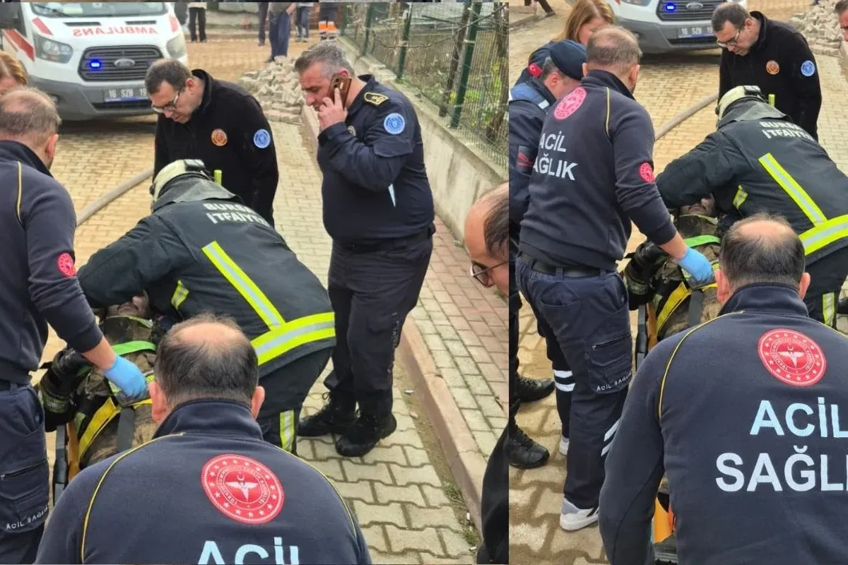 İnegöl'deki yangında korku dolu anlar!