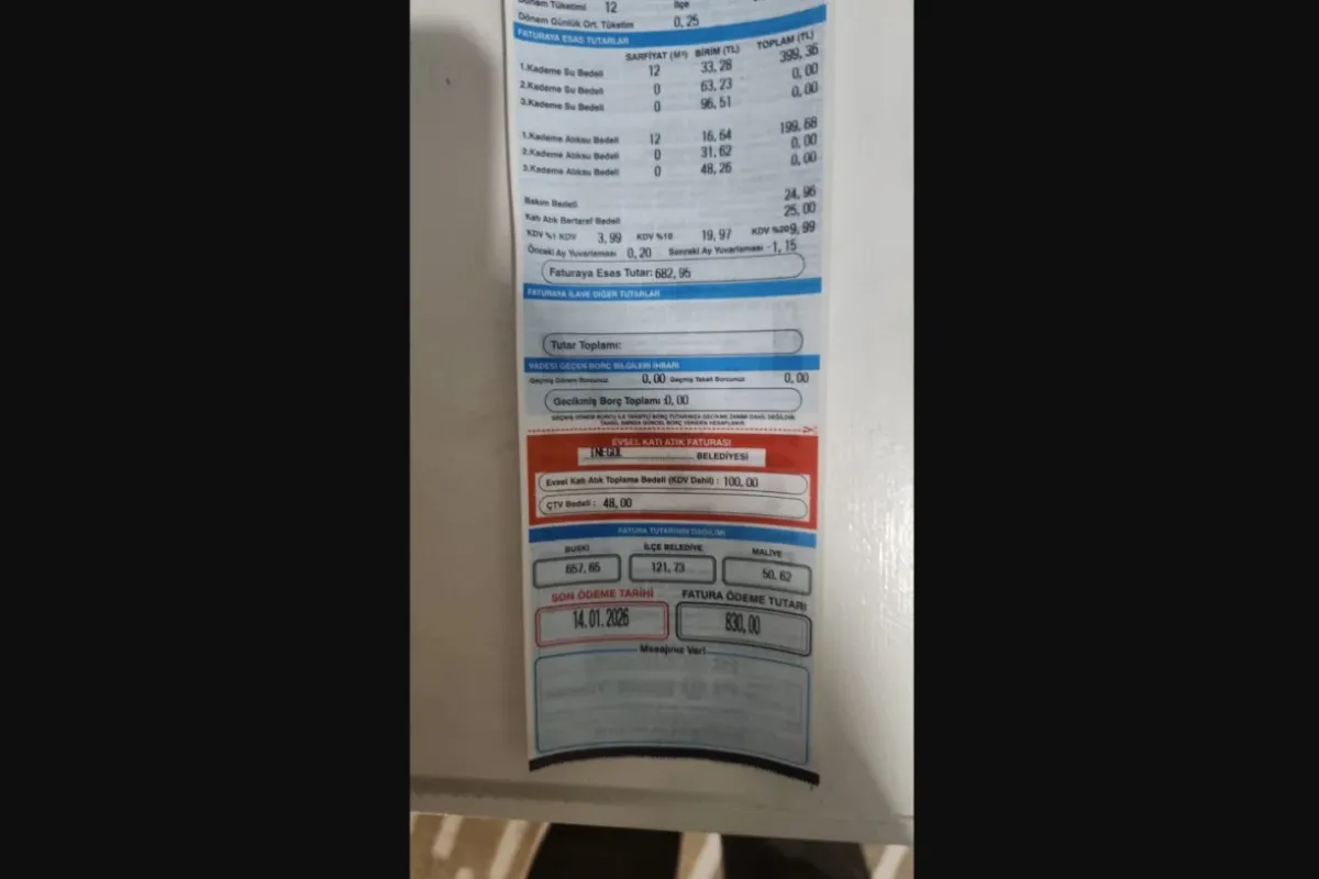 Su Hariç Her Şeye Para Ödüyoruz: İnegöl’de Su Faturaları Tepki Çekti