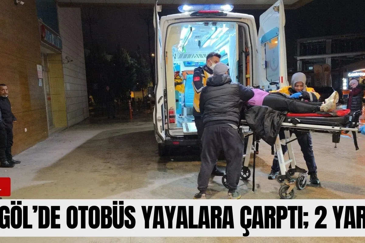 İnegöl’de otobüs yayalara çarptı; 2 yaralı
