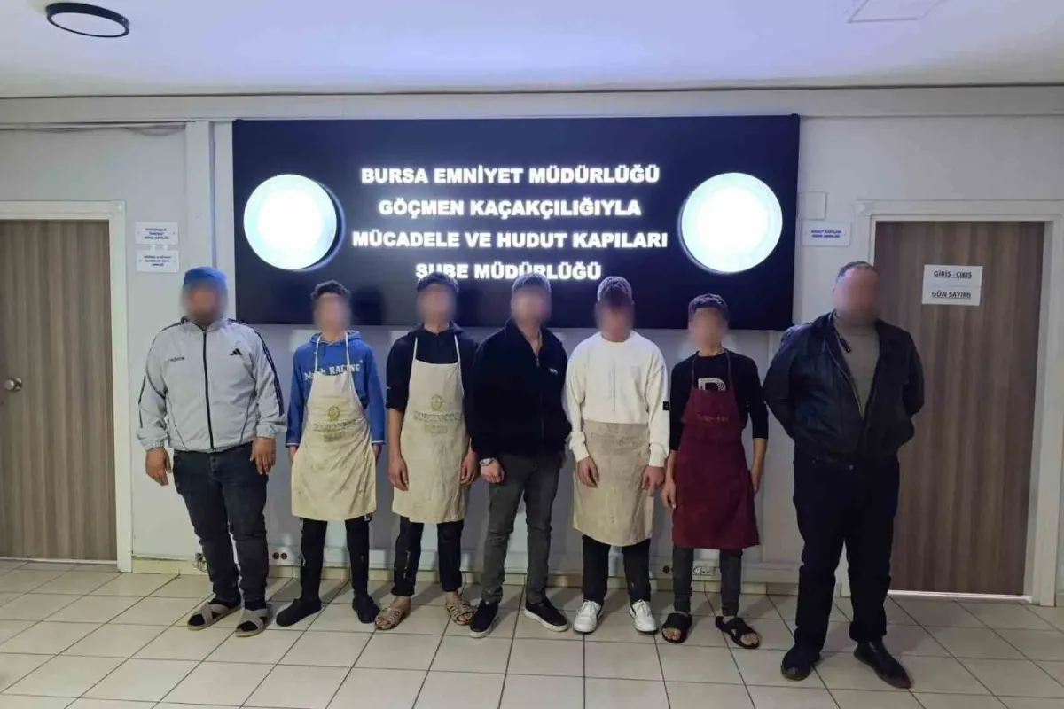Bursa’da kaçak işçi operasyonu: 5’i çocuk 5 yabancı uyruklu şahıs yakalandı