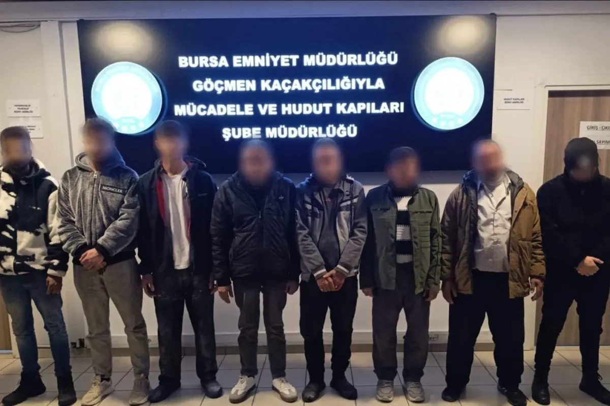 Bursa’da kaçak yabancı işçi operasyonu: 8 kişi yakalandı, 1 şüpheli gözaltında