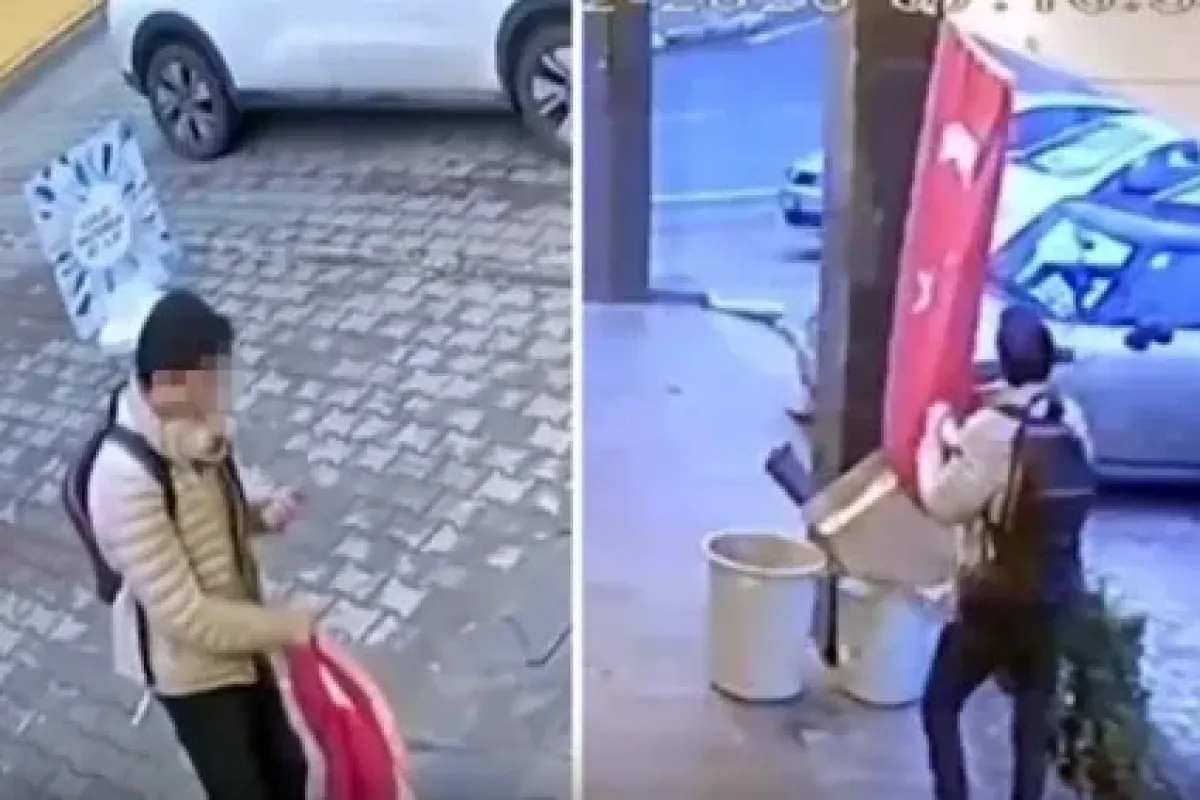 Bayrağımıza çirkin saldırı!