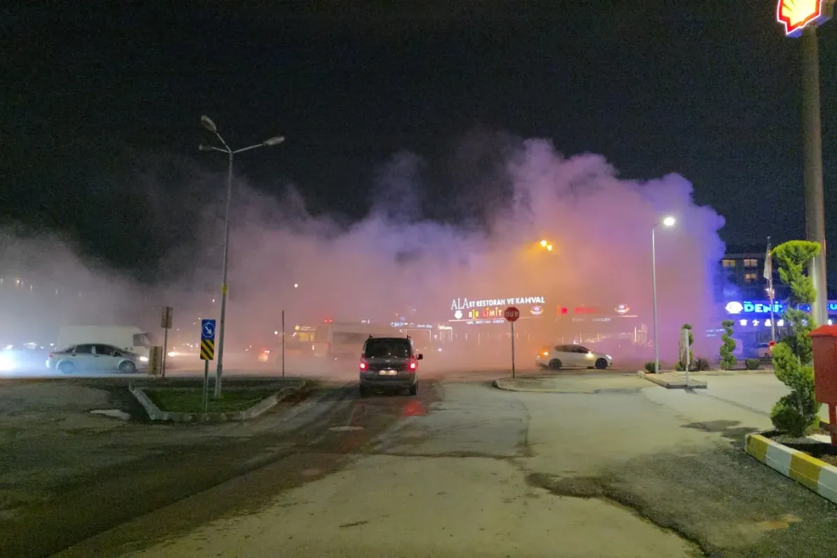 İnegöl çevre yolunda panik dolu anlar!